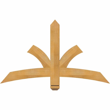 Ekena Millwork Davenport Rough Sawn Timber Gable Bracket, Western Red Cedar, 48"W x 28"H x 2"D x 4"F, 14/12 Pitch GBW048X28X0204DAV00RWR